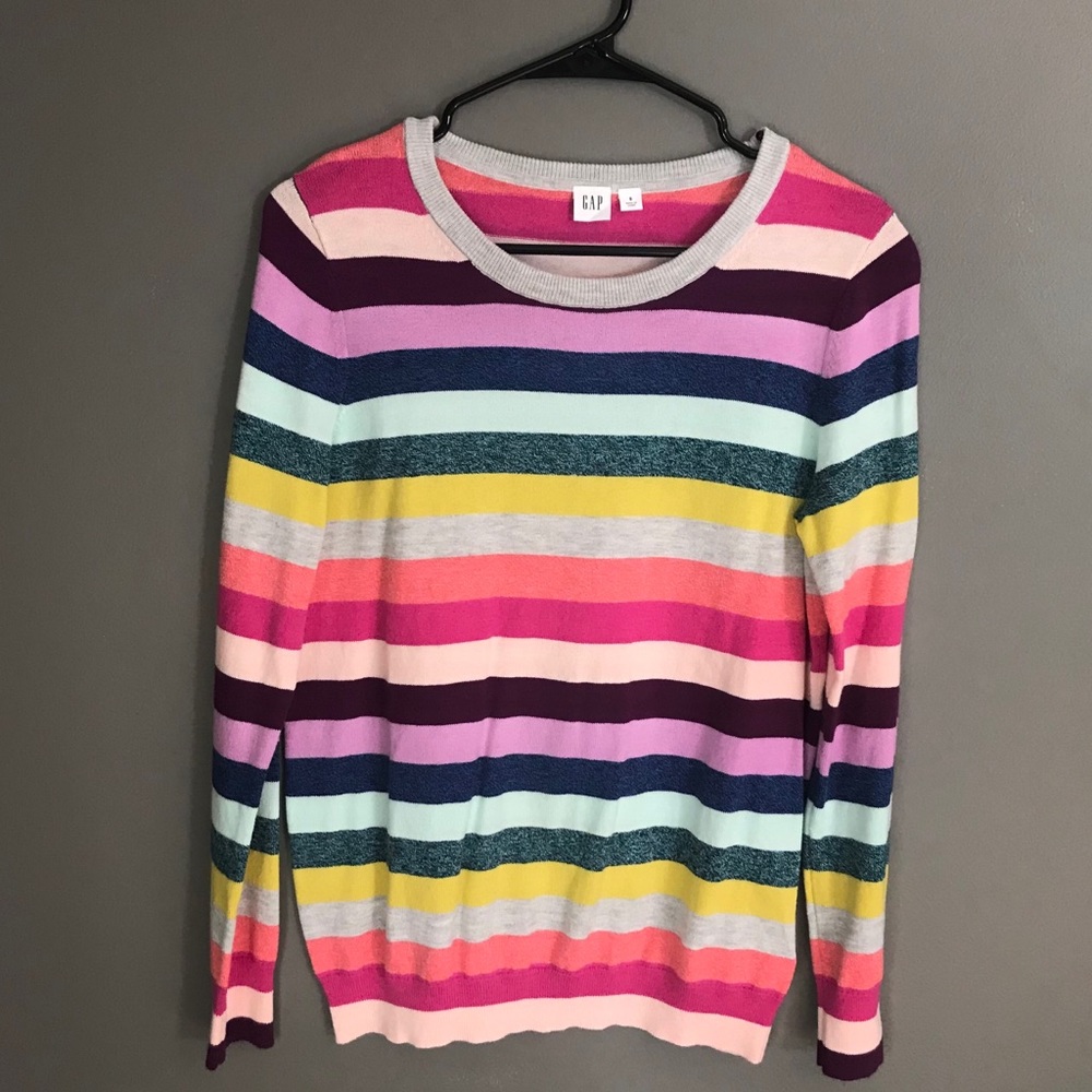 Gap Striped Rainbow Sweater Size S